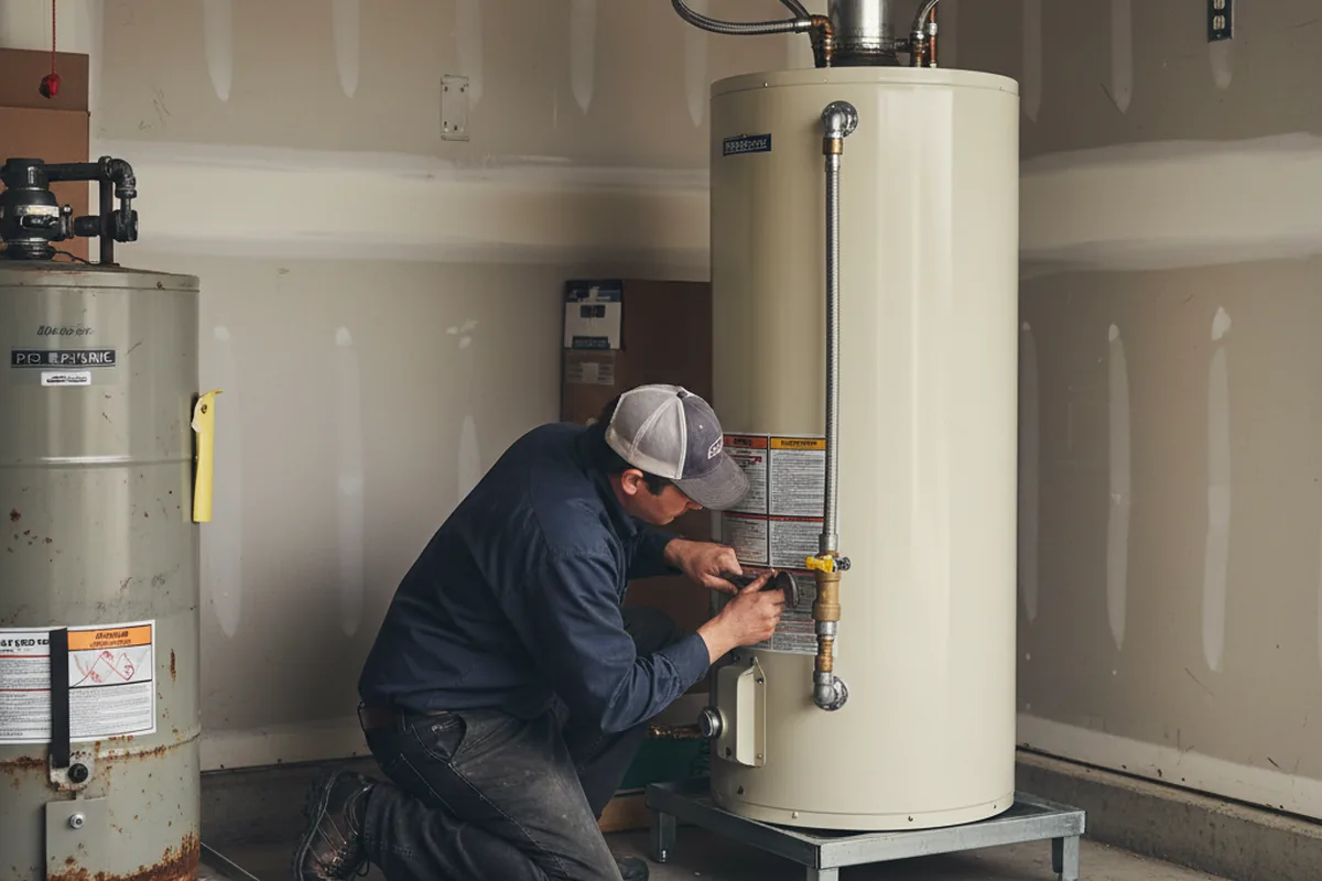Water heater and shutoff valve replacement in Cecil
